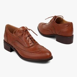 Women Oxford Shoes Wingtips Brogues Saddle Shoes